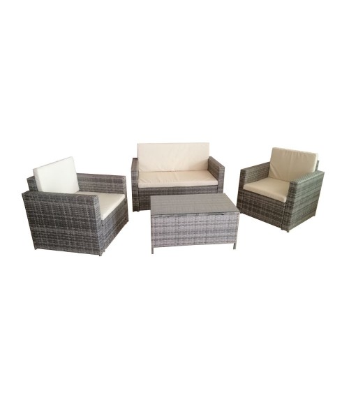 Salotto da giardino WRS066G rattan grigio WRS066G