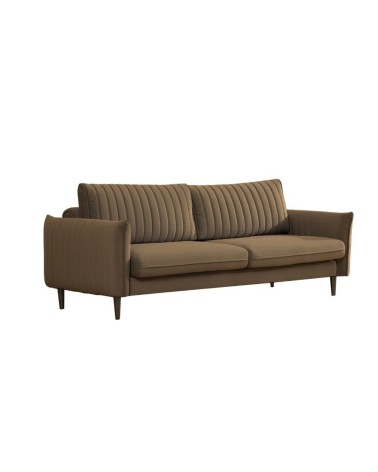 Divano Abra marrone chiaro Milano 05 3 posti funzione letto