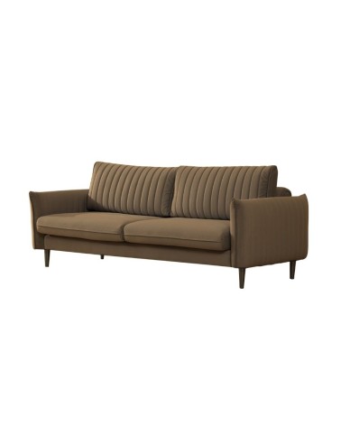 Divano Abra marrone chiaro Milano 05 3 posti funzione letto