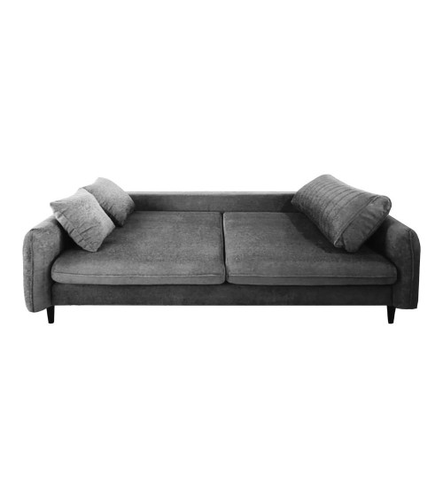 Divano Abra marrone chiaro Milano 05 3 posti funzione letto
