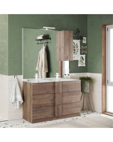 Mobile bagno Salemi120 doppia vasca rovere mercure