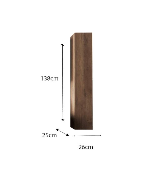 Colonna bagno Salemi sospesa 26x138h rovere mercure