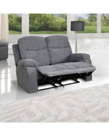 Divano Chicago 2 posti reclinabile grigio Twist 20