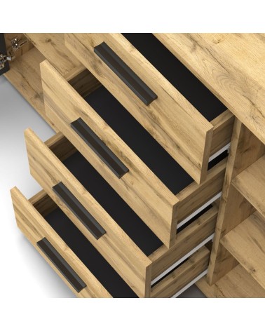 Credenza Berno colore rovere wotan e antracite