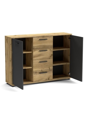Credenza Berno colore rovere wotan e antracite