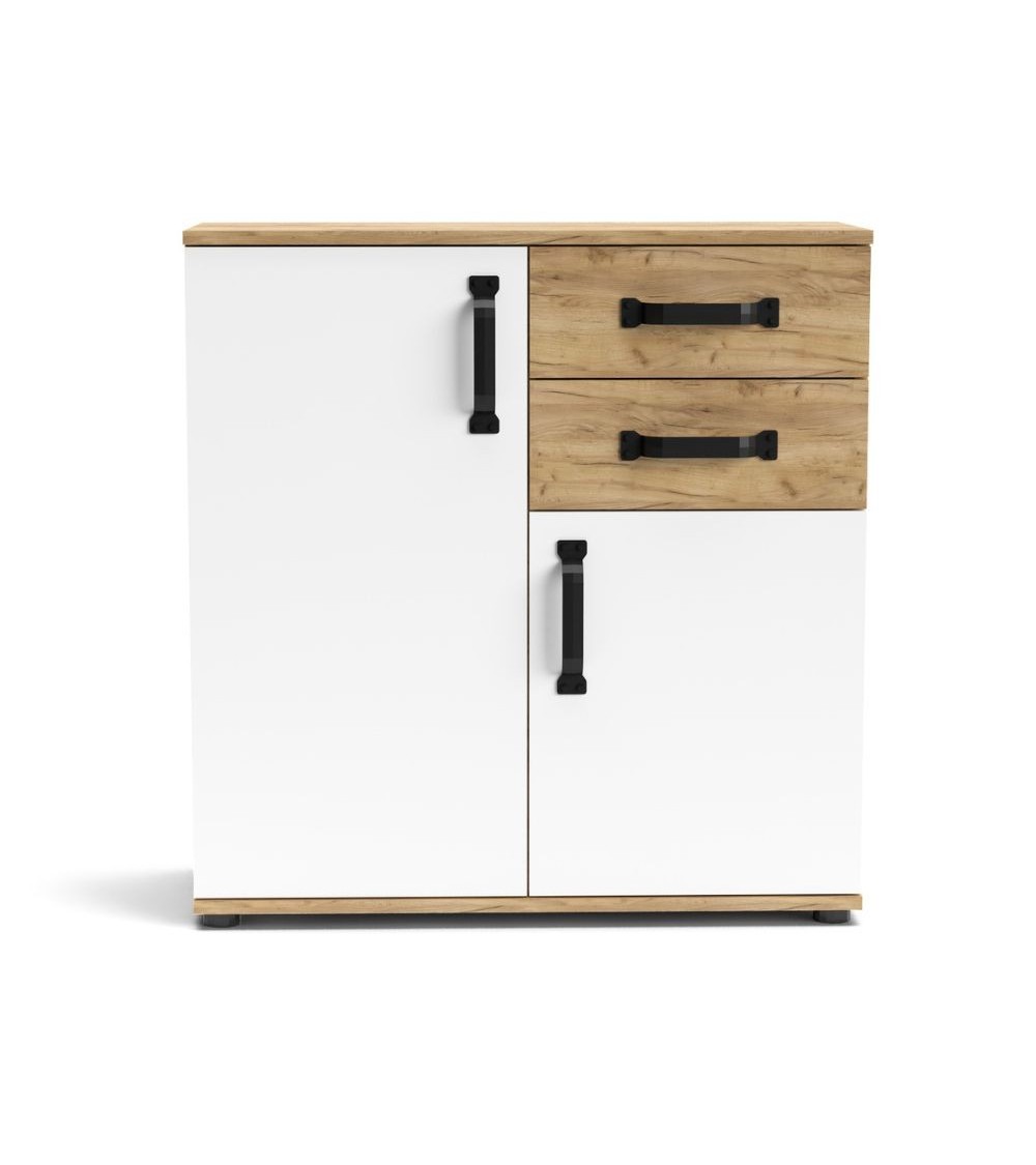 Credenza Mosso MO2 colore rovere e bianco