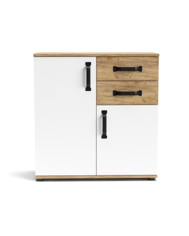Credenza Mosso MO2 colore rovere e bianco