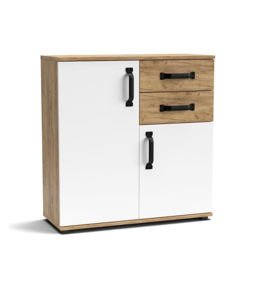 Credenza Mosso MO2 colore rovere e bianco