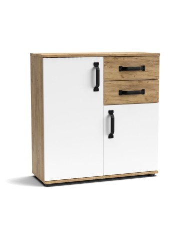 Credenza Mosso MO2 colore rovere e bianco