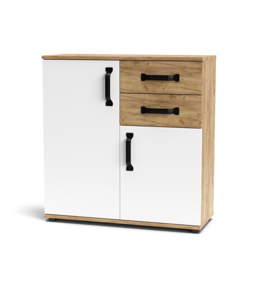 Credenza Mosso MO2 colore rovere e bianco