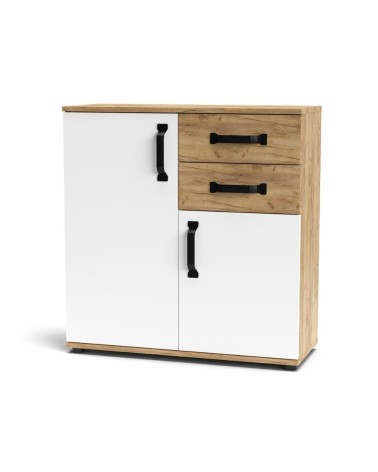 Credenza Mosso MO2 colore rovere e bianco