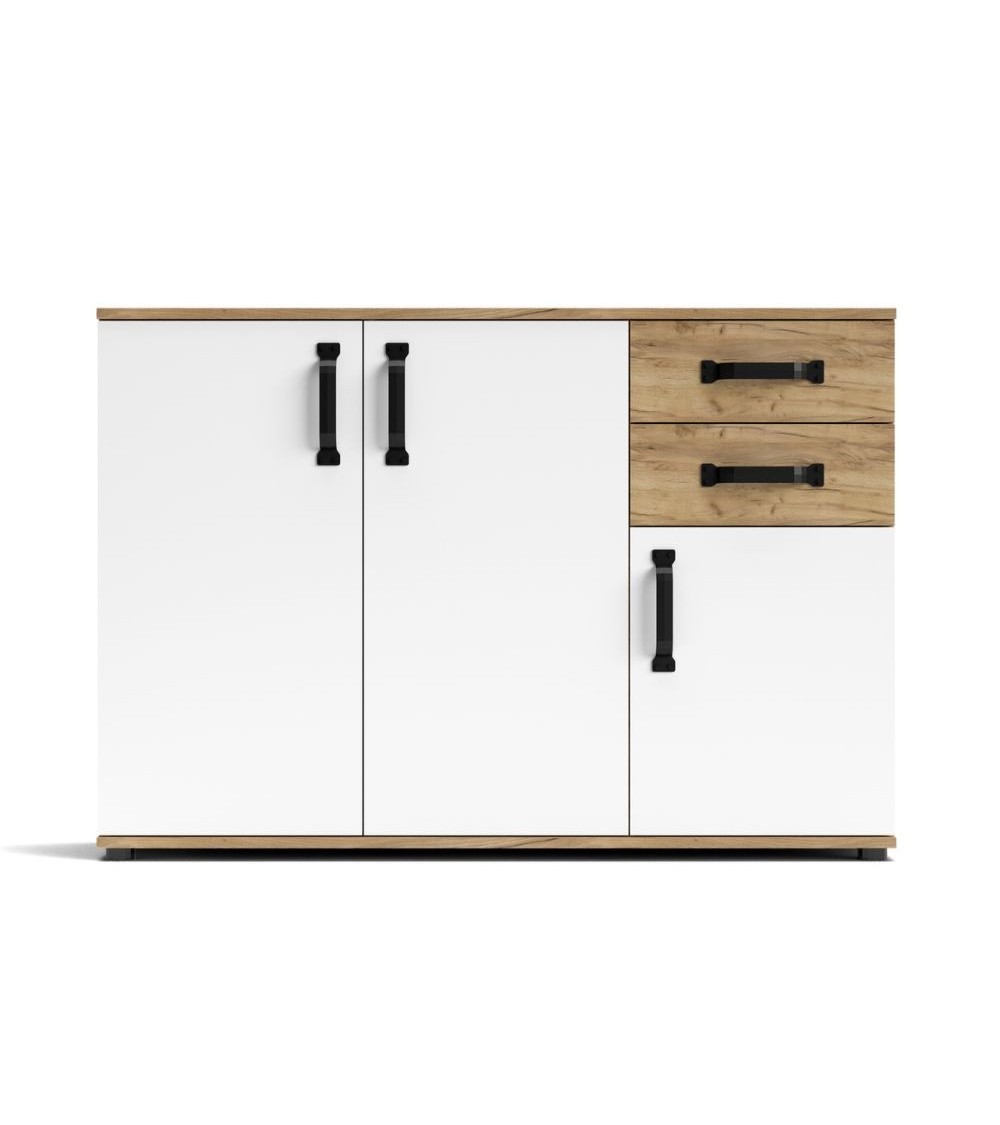 Credenza Mosso MO4 colore rovere e bianco