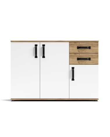 Credenza Mosso MO4 colore rovere e bianco