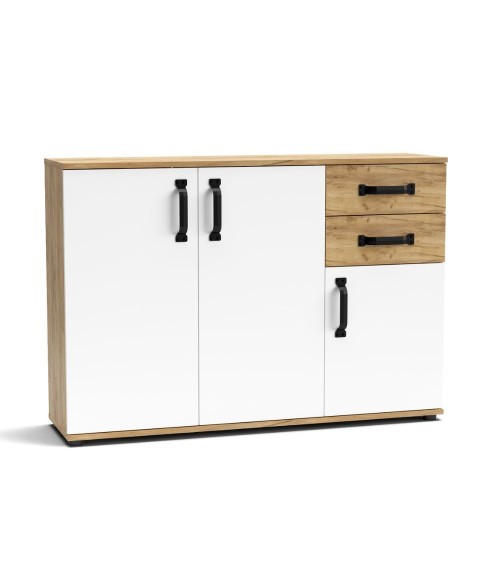 Credenza Mosso MO4 colore rovere e bianco