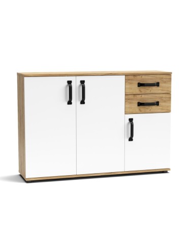 Credenza Mosso MO4 colore rovere e bianco