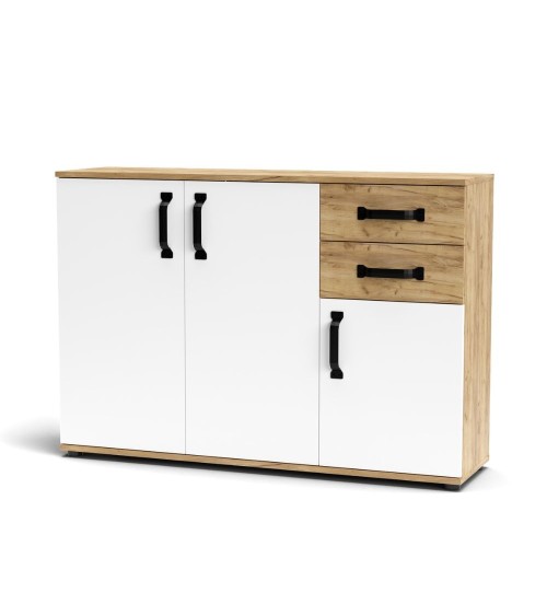 Credenza Mosso MO4 colore rovere e bianco
