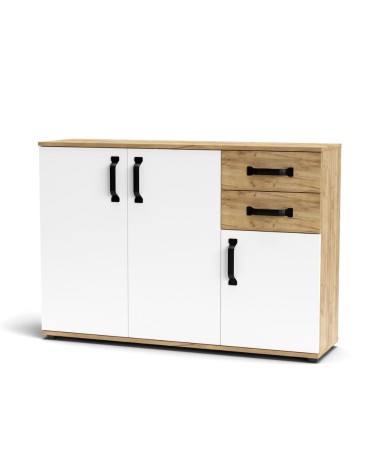Credenza Mosso MO4 colore rovere e bianco