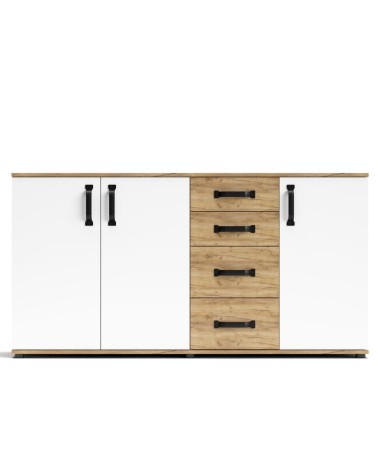 Credenza Mosso MO5 colore rovere e bianco