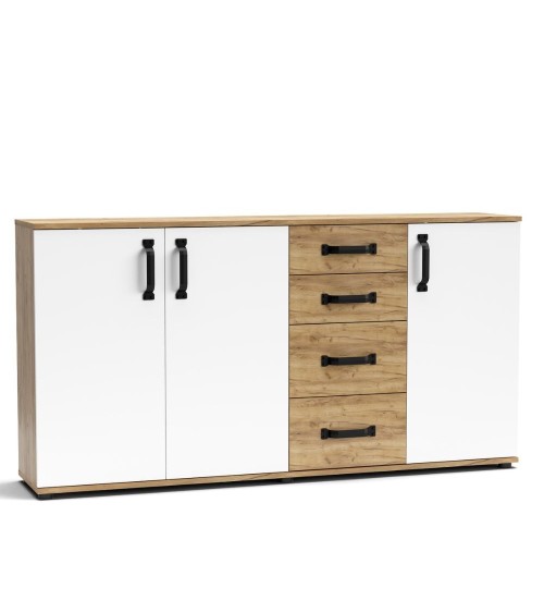 Credenza Mosso MO5 colore rovere e bianco