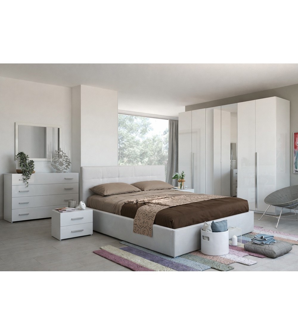 Camera da letto Nerano bianco laccato