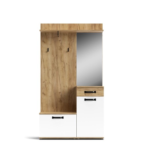 Mobile ingresso Mosso MO6 colore rovere e bianco