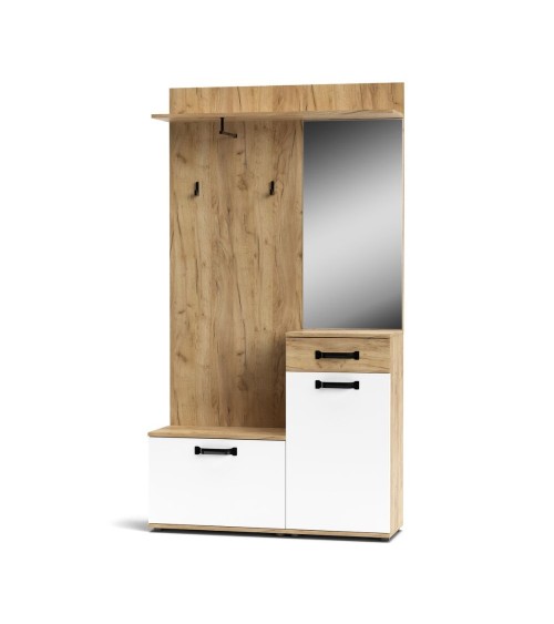 Mobile ingresso Mosso MO6 colore rovere e bianco
