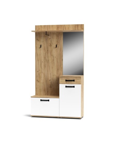 Mobile ingresso Mosso MO6 colore rovere e bianco