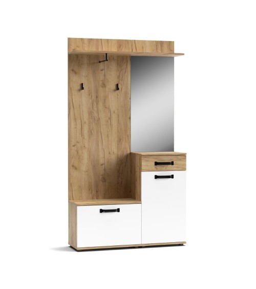 Mobile ingresso Mosso MO6 colore rovere e bianco