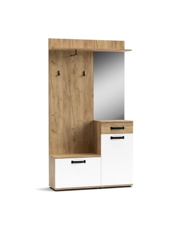 Mobile ingresso Mosso MO6 colore rovere e bianco