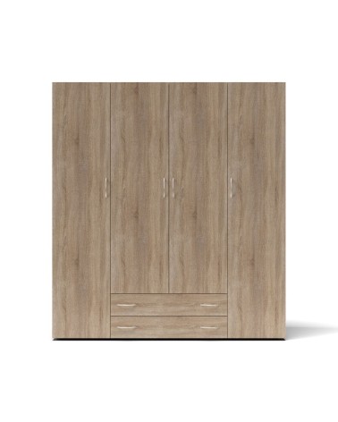 Armadio 4 ante 2 cassetti Seba 4 colore rovere sonoma