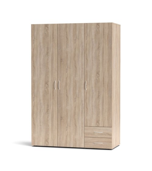 Armadio 3 ante 2 cassetti Seba 3 colore rovere sonoma