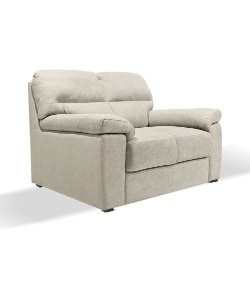 Divano Alenda 2 posti fisso con piedini quadrati colore Roma 05 beige