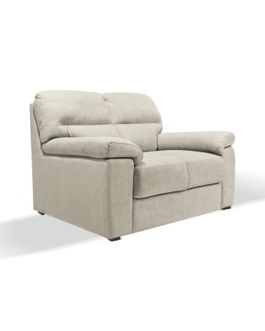 Divano Alenda 2 posti fisso con piedini quadrati colore Roma 05 beige