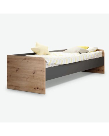 Letto singolo Gap System colore rovere e antracite