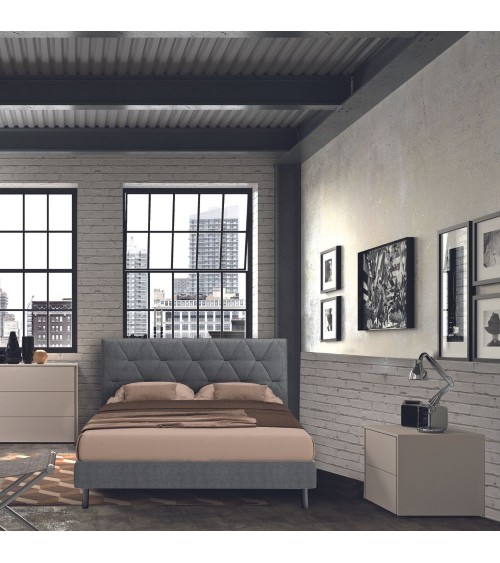 Camera da letto Piera canapa frassinato con letto contenitore