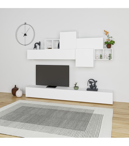 Parete attrezzata Tromen 260 cm. bianco opaco MTV234476