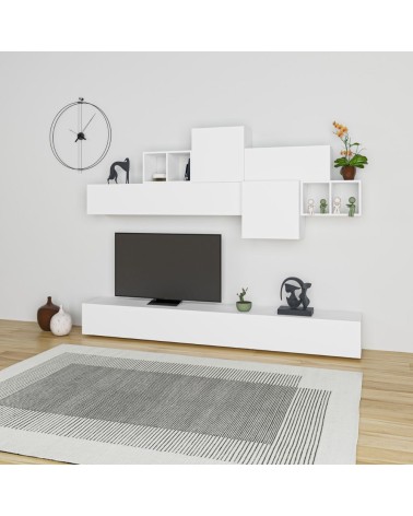 Parete attrezzata Tromen 260 cm. bianco opaco MTV234476