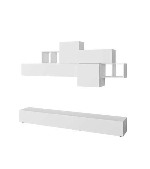 Parete attrezzata Tromen 260 cm. bianco opaco MTV234476