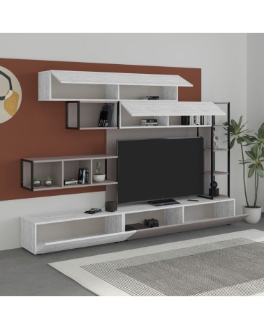 Parete attrezzata Tronador 260 cm. tortora e ancient white MTV234464