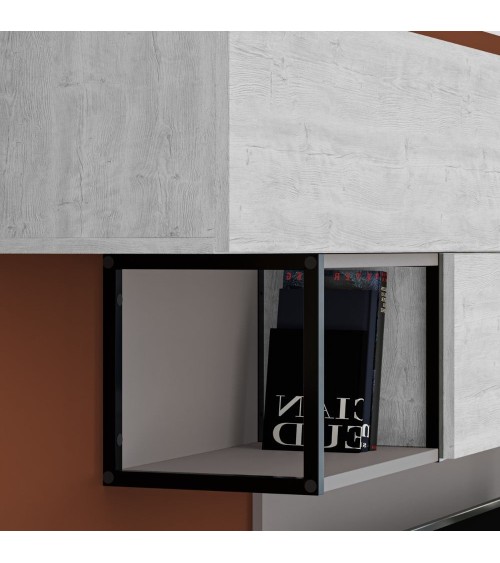 Parete attrezzata Tronador 260 cm. tortora e ancient white MTV234464