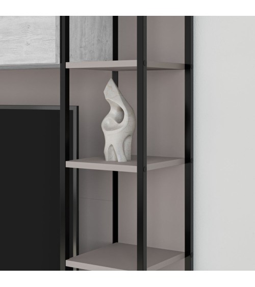 Parete attrezzata Tronador 260 cm. tortora e ancient white MTV234464
