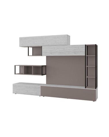 Parete attrezzata Tronador 260 cm. tortora e ancient white MTV234464