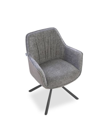 Sedia Aseat seduta colore grigio con retro colore tortora set 2 pezzi
