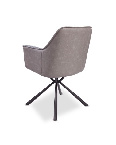 Sedia Aseat seduta colore grigio con retro colore tortora set 2 pezzi