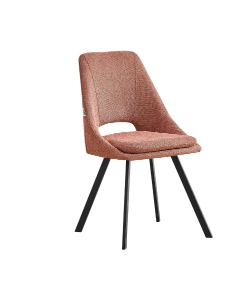 Sedia imbottita Blauss in tessuto salmone set 2 pezzi