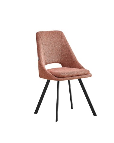 Sedia imbottita Blauss in tessuto salmone set 2 pezzi
