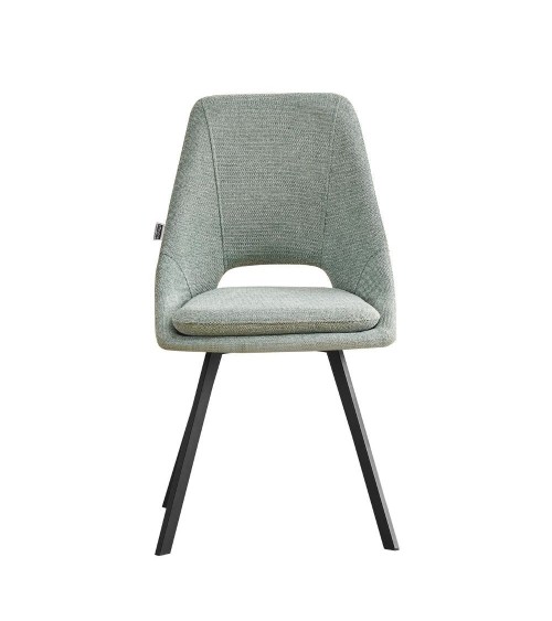 Sedia imbottita Blauss in tessuto verde set 2 pezzi