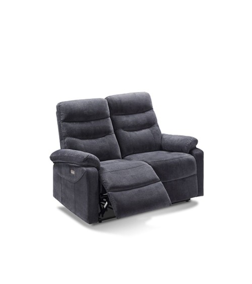 Divano 2 posti Brienz 2 recliner elettrici grigio scuro D603