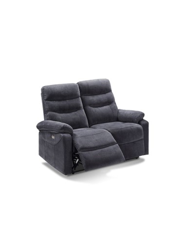 Divano 2 posti Brienz 2 recliner elettrici grigio scuro D603