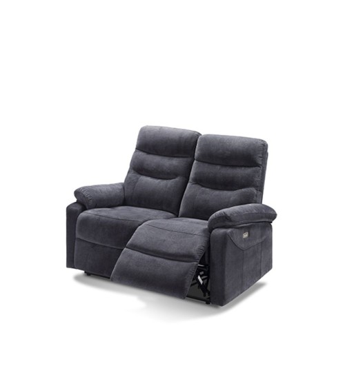 Divano 2 posti Brienz 2 recliner elettrici grigio scuro D603